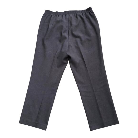 ALIA Womens Plus Size 16W Petite Gray Pull On Elastic Waist Pants 27" Inseam - Picture 2 of 5
